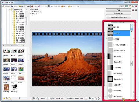 Στιγμιότυπο οθόνης PhotoScape Windows XP