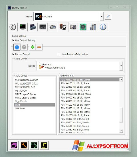 Στιγμιότυπο οθόνης Dxtory Windows XP