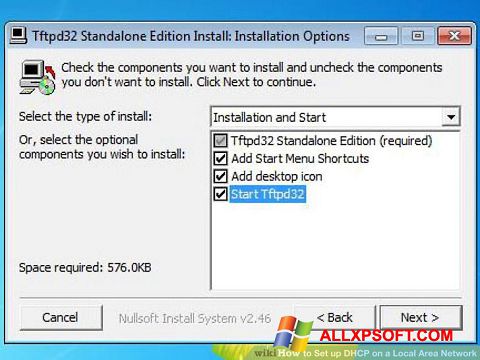 Στιγμιότυπο οθόνης Tftpd32 Windows XP