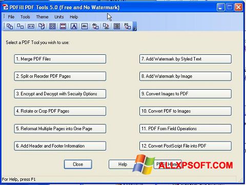 Στιγμιότυπο οθόνης Pdf995 Windows XP