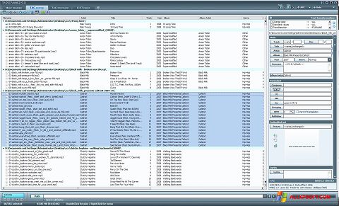 Στιγμιότυπο οθόνης TagScanner Windows XP