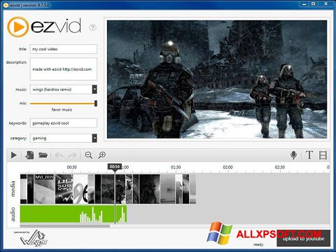 Στιγμιότυπο οθόνης Ezvid Windows XP