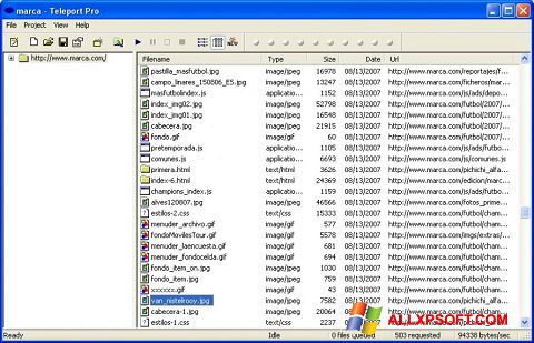 Στιγμιότυπο οθόνης Teleport Pro Windows XP