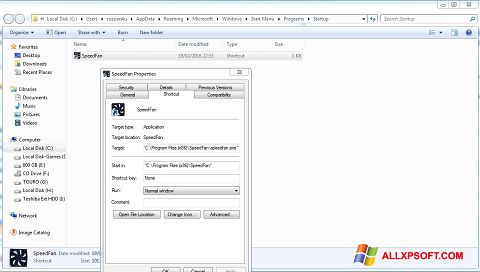 Στιγμιότυπο οθόνης SpeedFan Windows XP