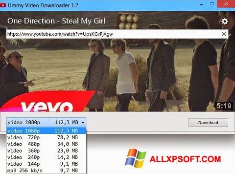 Στιγμιότυπο οθόνης Ummy Video Downloader Windows XP