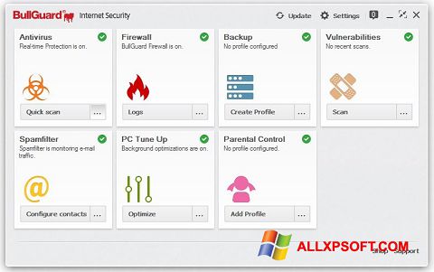 Στιγμιότυπο οθόνης BullGuard Windows XP