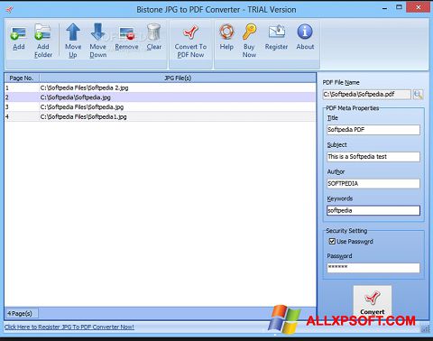 Στιγμιότυπο οθόνης Image To PDF Converter Windows XP