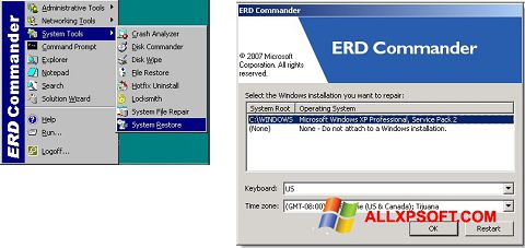 Στιγμιότυπο οθόνης ERD Commander Windows XP