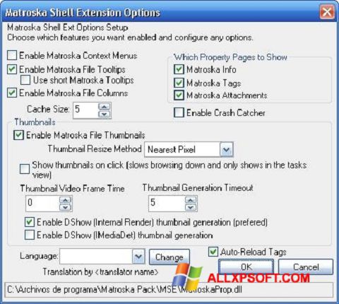 Στιγμιότυπο οθόνης Matroska Pack Full Windows XP