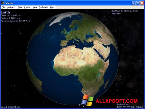Στιγμιότυπο οθόνης Celestia Windows XP