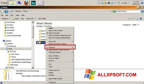 Στιγμιότυπο οθόνης MagicISO Windows XP