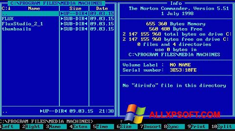 Στιγμιότυπο οθόνης Norton Commander Windows XP