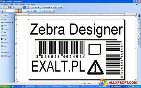 Στιγμιότυπο οθόνης Zebra Designer Windows XP