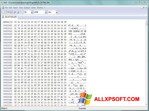 Στιγμιότυπο οθόνης HxD Hex Editor Windows XP