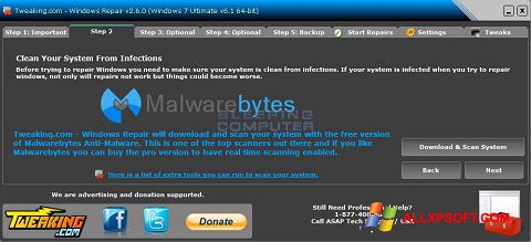 Στιγμιότυπο οθόνης Windows Repair Windows XP