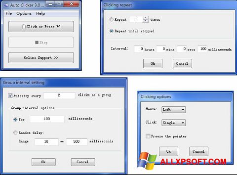 Στιγμιότυπο οθόνης GS Auto Clicker Windows XP