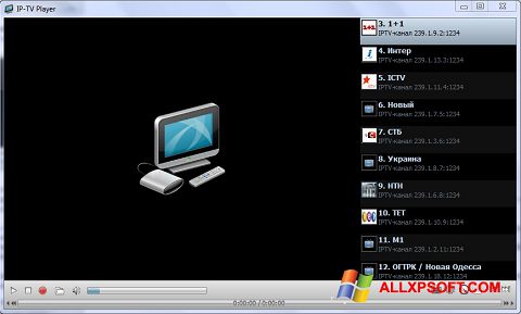 Στιγμιότυπο οθόνης IP-TV Player Windows XP