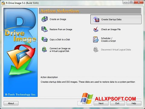 Στιγμιότυπο οθόνης R-Drive Image Windows XP
