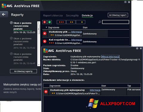 Στιγμιότυπο οθόνης AVG AntiVirus Free Windows XP