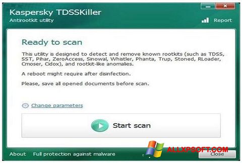 Στιγμιότυπο οθόνης Kaspersky TDSSKiller Windows XP