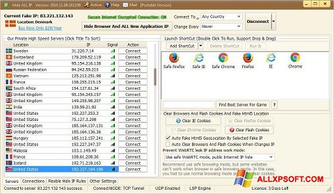 Στιγμιότυπο οθόνης Hide ALL IP Windows XP