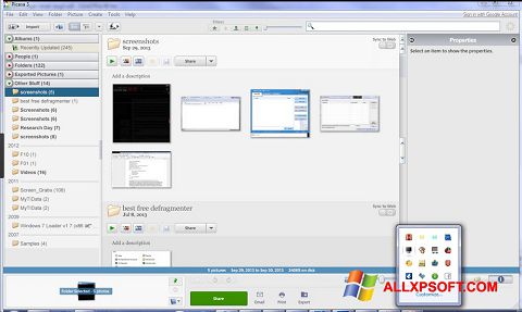 Στιγμιότυπο οθόνης Picasa Windows XP
