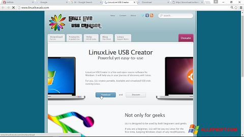 Στιγμιότυπο οθόνης LinuxLive USB Creator Windows XP