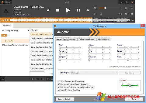 Στιγμιότυπο οθόνης AIMP Windows XP