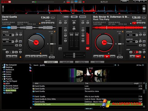 Στιγμιότυπο οθόνης Virtual DJ Pro Windows XP