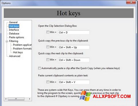 Στιγμιότυπο οθόνης Clipdiary Windows XP