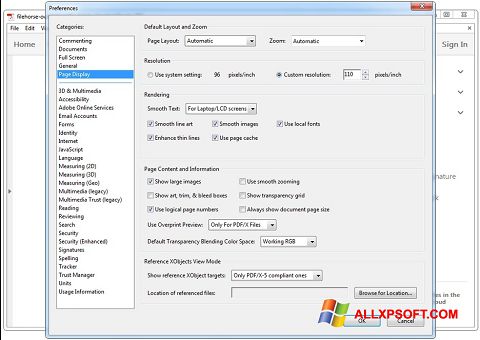 Στιγμιότυπο οθόνης Adobe Acrobat Reader DC Windows XP