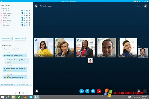 Στιγμιότυπο οθόνης Skype for Business Windows XP