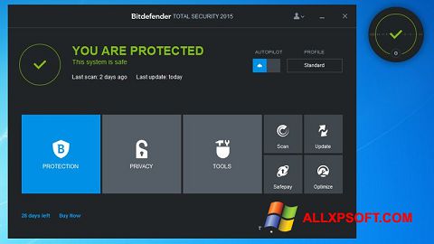 Στιγμιότυπο οθόνης Bitdefender Windows XP