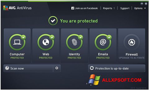 Στιγμιότυπο οθόνης AVG AntiVirus Pro Windows XP