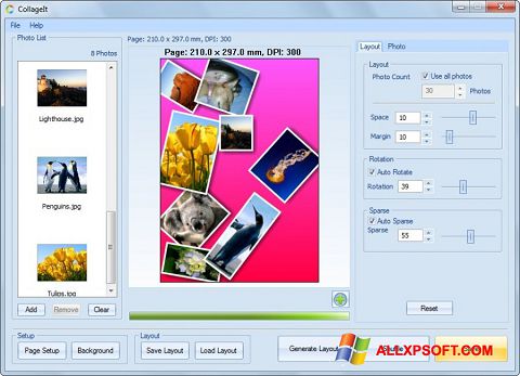 Στιγμιότυπο οθόνης CollageIt Windows XP