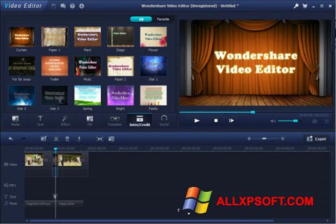 Στιγμιότυπο οθόνης Wondershare Video Editor Windows XP