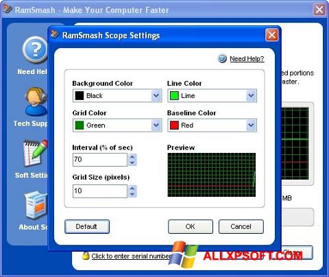 Στιγμιότυπο οθόνης RamSmash Windows XP