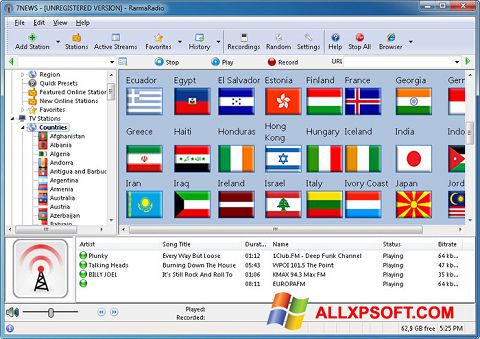 Στιγμιότυπο οθόνης RarmaRadio Windows XP