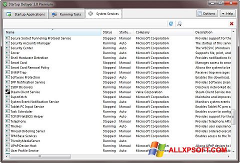 Στιγμιότυπο οθόνης Startup Delayer Windows XP