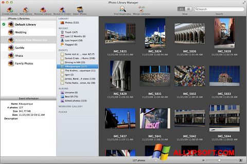 Στιγμιότυπο οθόνης iPhoto Windows XP
