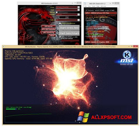 Στιγμιότυπο οθόνης MSI Kombustor Windows XP