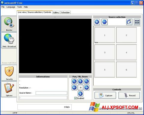 Στιγμιότυπο οθόνης webcamXP Windows XP