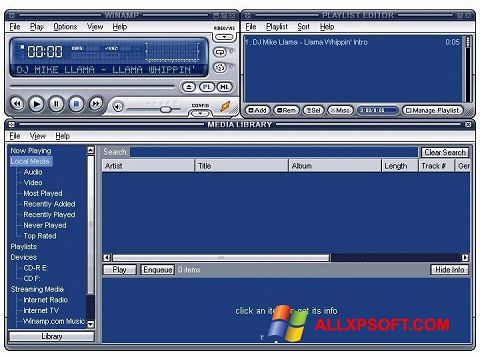 Στιγμιότυπο οθόνης Winamp Lite Windows XP