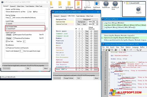 Στιγμιότυπο οθόνης SciTE Windows XP