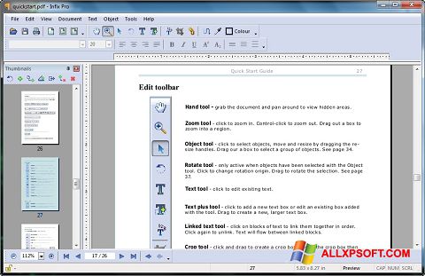 Στιγμιότυπο οθόνης Infix PDF Editor Windows XP