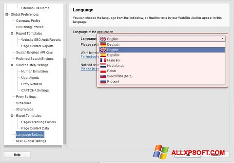 Στιγμιότυπο οθόνης Site-Auditor Windows XP