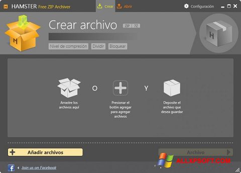 Στιγμιότυπο οθόνης Hamster Free ZIP Archiver Windows XP
