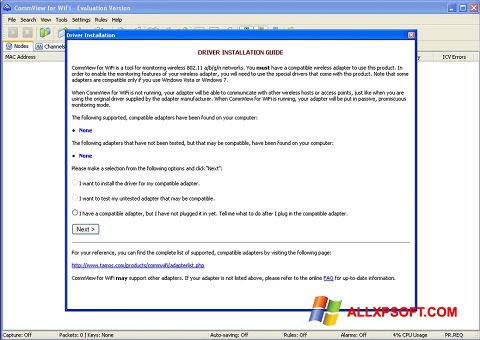 Στιγμιότυπο οθόνης CommView for WiFi Windows XP