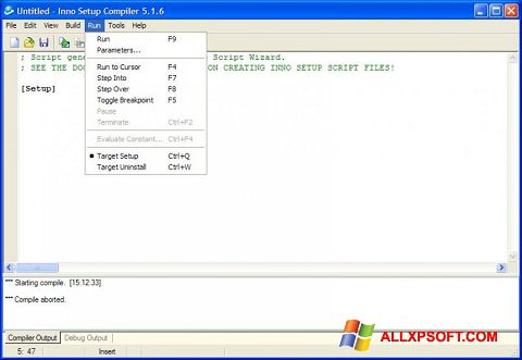 Στιγμιότυπο οθόνης Inno Setup Windows XP