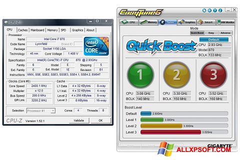 Στιγμιότυπο οθόνης EasyTune Windows XP